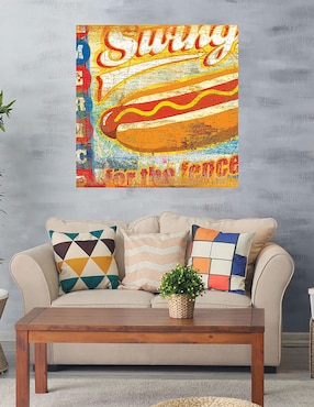 Cuadro decorativo Balancearse por las cercas técnica mixta Cuadros Jr Publicidad