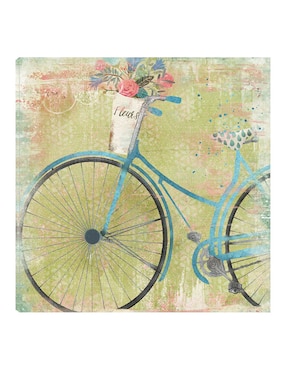 Cuadro decorativo Azul de bicicleta técnica mixta Cuadros Jr Primavera