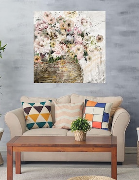 Cuadro decorativo Cortijo fresco técnica mixta Cuadros Jr Arreglo Floral