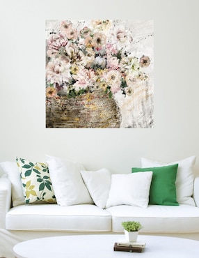Cuadro decorativo Cortijo fresco técnica mixta Cuadros Jr Arreglo Floral