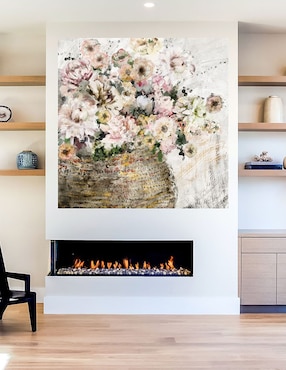 Cuadro decorativo Cortijo fresco técnica mixta Cuadros Jr Arreglo Floral