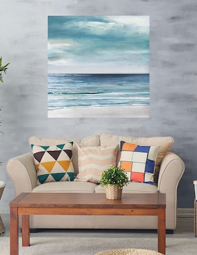 Cuadro decorativo Costa Azul Plata II técnica mixta Cuadros Jr Playas