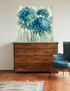 Cuadro decorativo Estallido de hortensias técnica mixta Cuadros Jr Floración