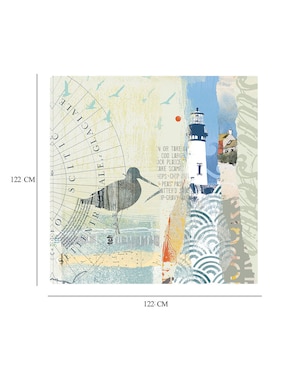 Cuadro decorativo Collage costero técnica mixta Cuadros Jr Faros