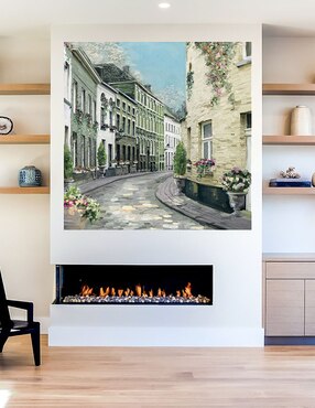 Cuadro decorativo Calle en Villa I técnica mixta Cuadros Jr Lugares