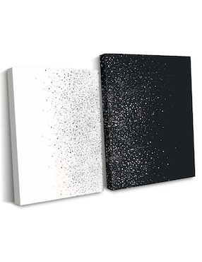 Cuadro decorativo Canvas Art set de universo de estrellas con barniz a registro