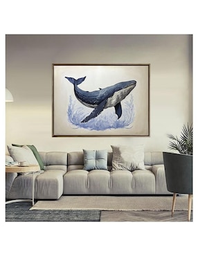Pintura Ballena Azul técnica acrílico Lune Art Gallery