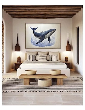 Pintura Ballena Azul técnica acrílico Lune Art Gallery