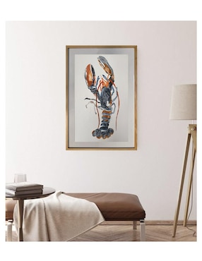 Pintura Langosta técnica acrílico Lune Art Gallery Frutas del mar