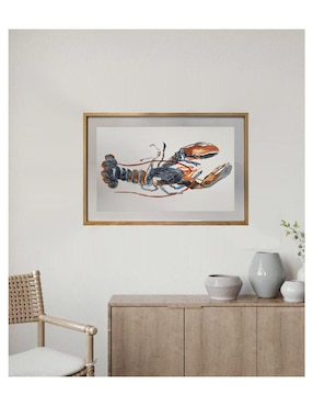 Pintura Langosta técnica acrílico Lune Art Gallery Frutas del mar