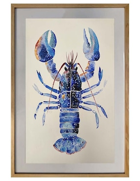 Pintura Langosta técnica acrílico Lune Art Gallery Frutas del mar