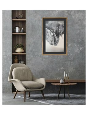 Pintura Dos Equinos en Libertad técnica acrílico Lune Art Gallery Caballos