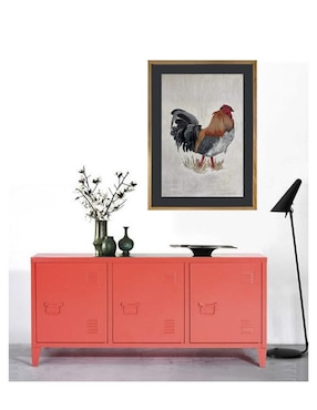 Pintura El Gallo técnica acrílico Lune Art Gallery Animalart
