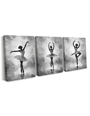 Cuadro decorativo Canvas Art set de bailarina contemporánea con barniz a registro