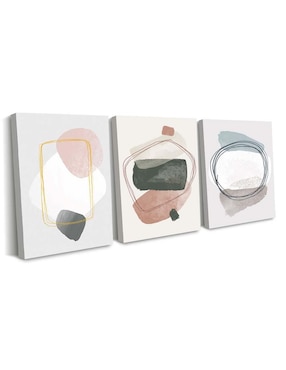 Cuadro decorativo Canvas Art set de diseño abstracto con barniz a registro