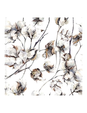 Cuadro decorativo Flores de algodón técnica mixta Cuadros Jr Floración