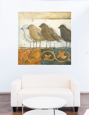 Cuadro decorativo Pájaros en el damasco I técnica mixta Cuadros Jr Aves Silvestres