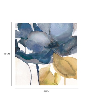 Cuadro decorativo Nota azul II técnica mixta Cuadros Jr Floración
