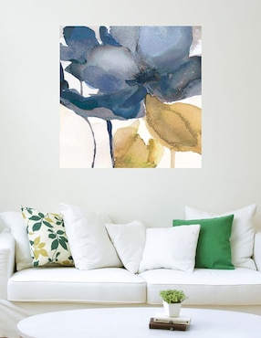 Cuadro decorativo Nota azul II técnica mixta Cuadros Jr Floración