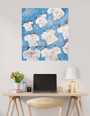 Cuadro decorativo Lino seco II técnica mixta Cuadros Jr Divertido