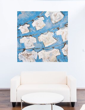 Cuadro decorativo Lino seco II técnica mixta Cuadros Jr Divertido