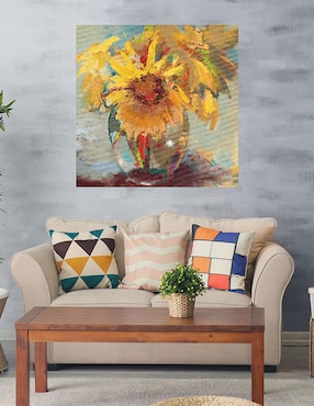 Cuadro decorativo Girasoles en agua técnica mixta Cuadros Jr Girasoles