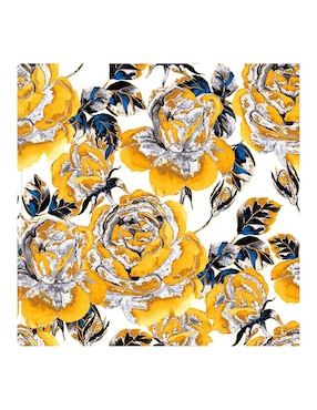 Cuadro decorativo Jardín dorado técnica mixta Cuadros Jr Arreglo Floral