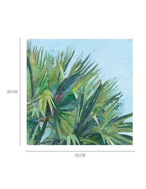 Cuadro decorativo Palma pintada técnica mixta Cuadros Jr Palmas