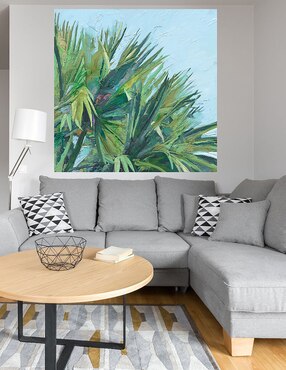 Cuadro decorativo Palma pintada técnica mixta Cuadros Jr Palmas