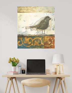 Cuadro decorativo Pájaros en el damasco II técnica mixta Cuadros Jr Aves Silvestres