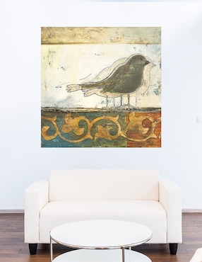 Cuadro decorativo Pájaros en el damasco II técnica mixta Cuadros Jr Aves Silvestres