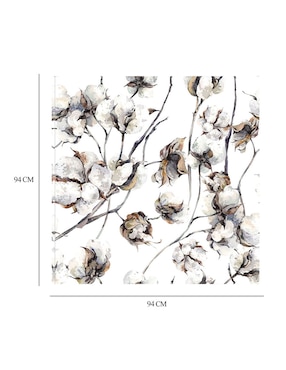 Cuadro decorativo Flores de algodón técnica mixta Cuadros Jr Floración