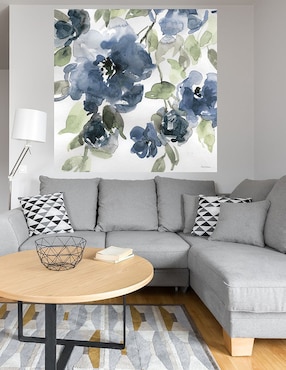Cuadro decorativo Flores azules I Indigo técnica mixta Cuadros Jr Floración
