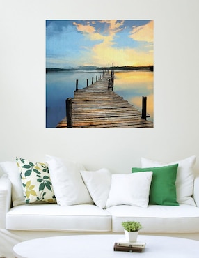 Cuadro decorativo Muelle del atardecer técnica mixta Cuadros Jr Lagos