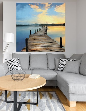 Cuadro decorativo Muelle del atardecer técnica mixta Cuadros Jr Lagos