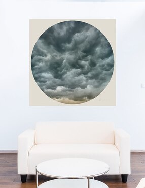 Cuadro decorativo Nubes en círculo III técnica mixta Cuadros Jr Inspiración