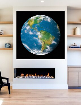 Cuadro decorativo Globo terráqueo II técnica mixta Cuadros Jr Globo Terráqueo