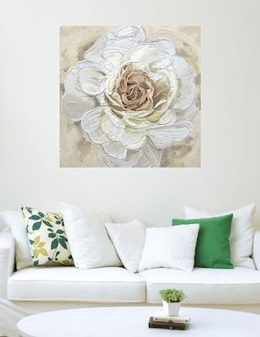 Cuadro decorativo Oro rosa radiante técnica mixta Cuadros Jr Floración