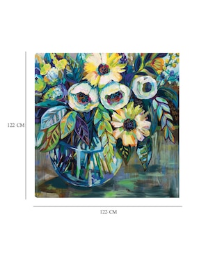 Cuadro decorativo Luz azul técnica mixta Cuadros Jr Floreros