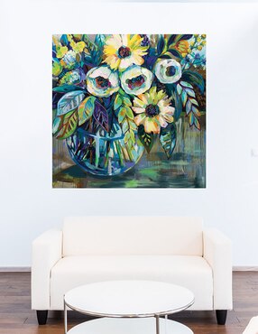 Cuadro decorativo Luz azul técnica mixta Cuadros Jr Floreros