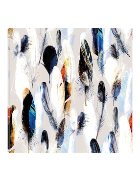 Cuadro decorativo Paleta de plumas técnica mixta Cuadros Jr Objetos