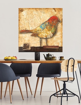 Cuadro decorativo Pajaro en collage II técnica mixta Cuadros Jr Aves Silvestres