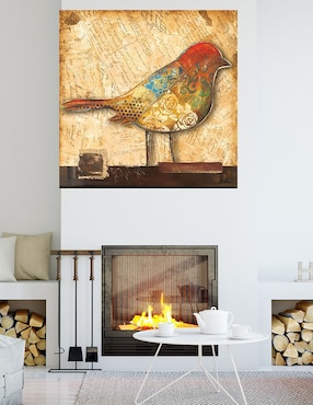 Cuadro decorativo Pajaro en collage II técnica mixta Cuadros Jr Aves Silvestres