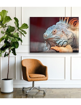Cuadro decorativo Industria Grafica Ciento 23 Iguana de perfil