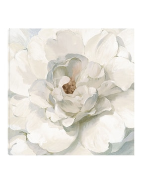 Cuadro decorativo Peonía neutral técnica mixta Cuadros Jr Floración