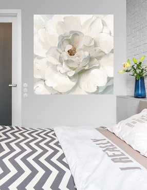 Cuadro decorativo Peonía neutral técnica mixta Cuadros Jr Floración