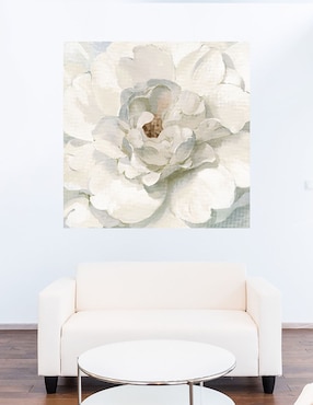 Cuadro decorativo Peonía neutral técnica mixta Cuadros Jr Floración