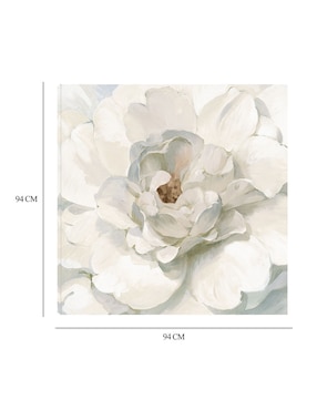 Cuadro decorativo Peonía neutral técnica mixta Cuadros Jr Floración