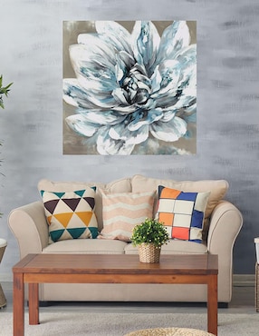 Cuadro decorativo Primavera plateada IV técnica mixta Cuadros Jr Floración