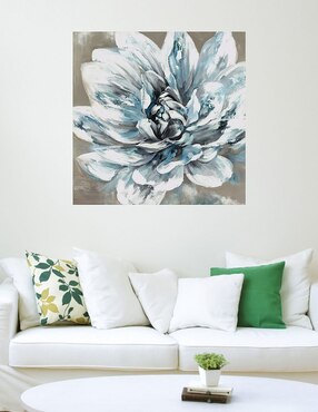 Cuadro decorativo Primavera plateada IV técnica mixta Cuadros Jr Floración